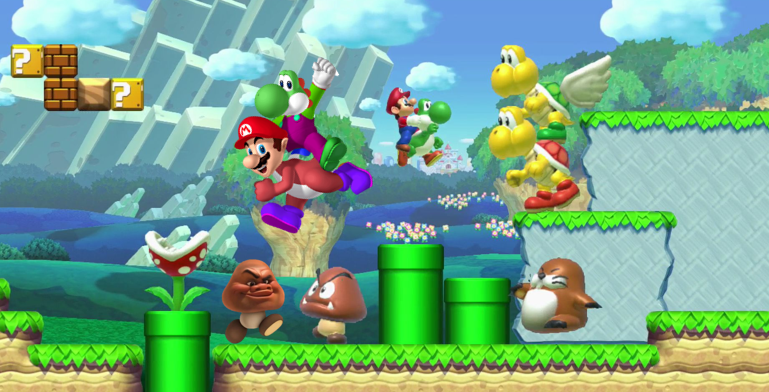 Yario and Moshi stomp Maui Goomba Blank Meme Template