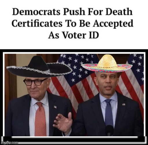 Demorhhoids demand death certificates as voter ID | image tagged in cuck scummer guacheem jeffries,death,certified bruh moment | made w/ Imgflip meme maker