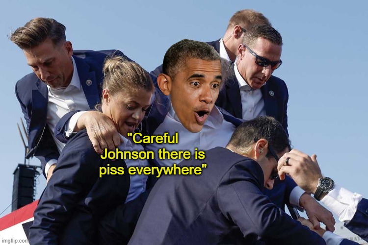 "Careful Johnson there is piss everywhere" | made w/ Imgflip meme maker