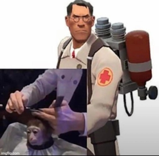No Heavy, I must give ze monkey a haircut. | made w/ Imgflip meme maker