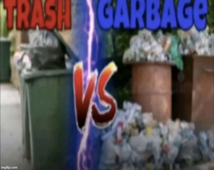 Trash vs Garbage | image tagged in trash vs garbage | made w/ Imgflip meme maker