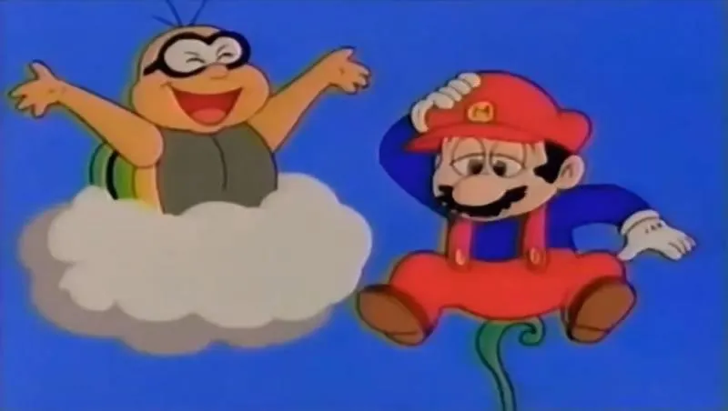Lakitu confronts Mario Blank Meme Template
