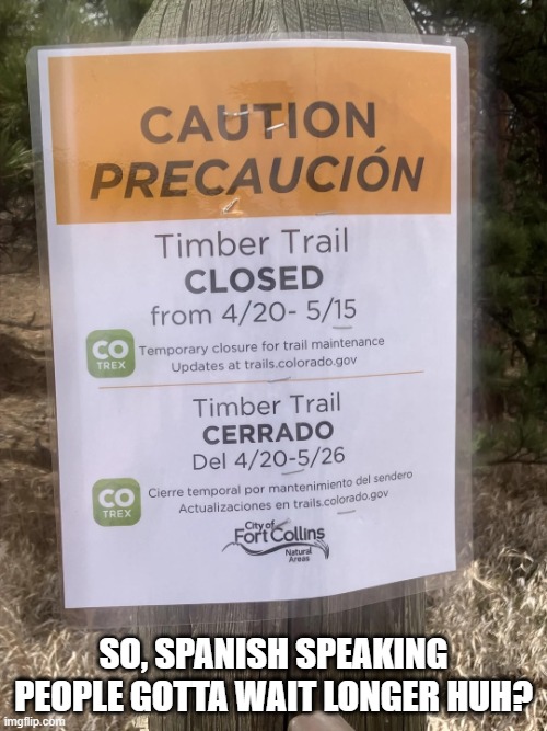 Closing Fail | So, Spanish speaking people gotta wait longer huh? | image tagged in you had one job | made w/ Imgflip meme maker