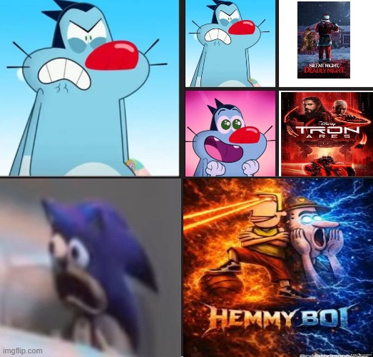 Why is it always the blue kitty guy named Oggy? | image tagged in ruin this crap lol for vhampthemememaker | made w/ Imgflip meme maker