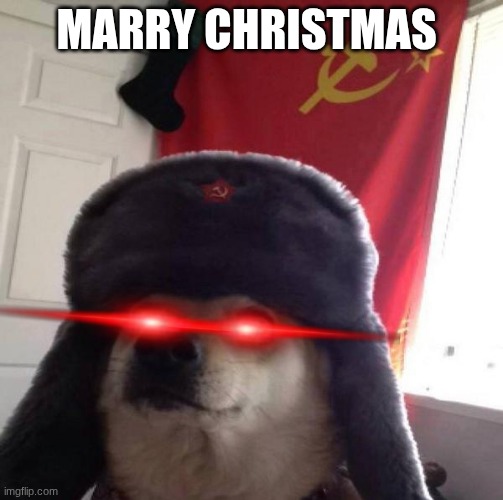 Russian Doge | marry Christmas | image tagged in russian doge | made w/ Imgflip meme maker