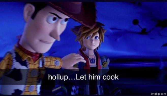 hollup let him cook | image tagged in hollup let him cook | made w/ Imgflip meme maker