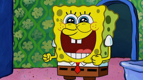 excited spongebob Blank Meme Template