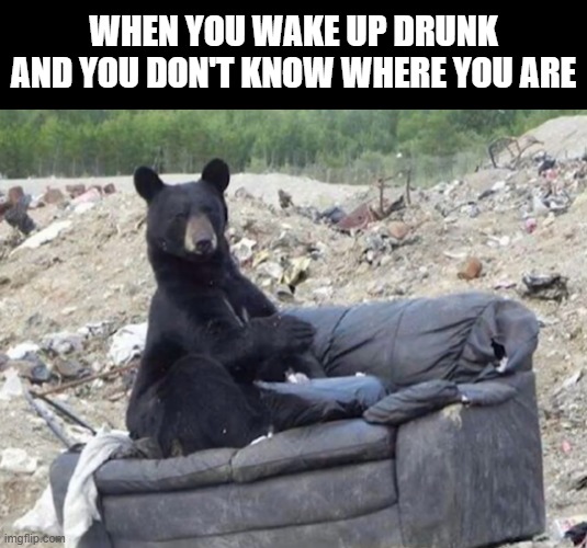 drunk | when you wake up drunk and you don't know where you are | image tagged in memes | made w/ Imgflip meme maker