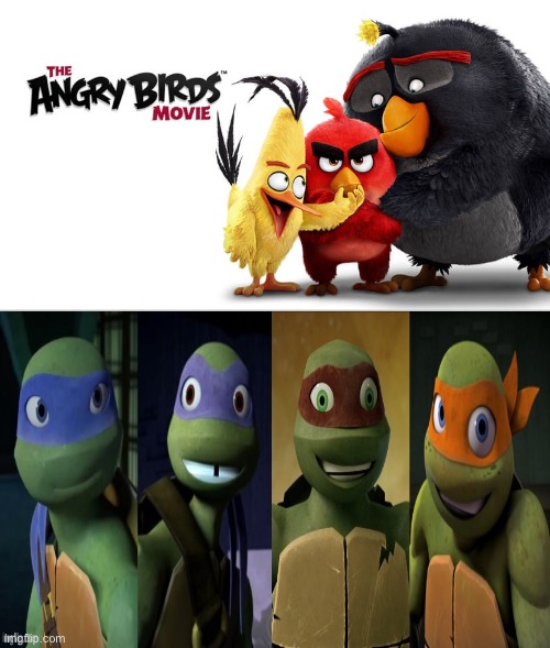 2012 Turtles Loves The Angry Birds Movie (2016) | image tagged in angry birds,tmnt,teenage mutant ninja turtles,deviantart,memes | made w/ Imgflip meme maker