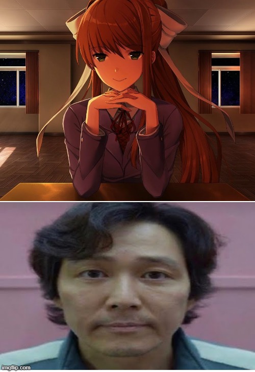 Just Monika | image tagged in just monika | made w/ Imgflip meme maker