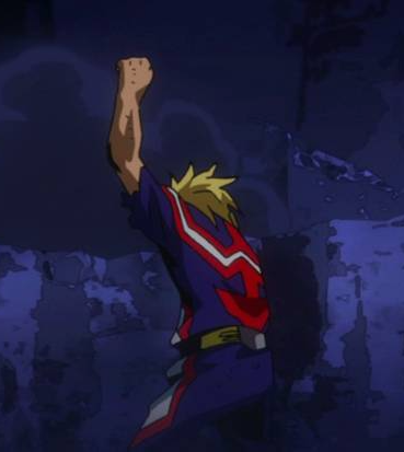 All Might raising fist Blank Meme Template