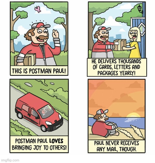 Postman Paul | image tagged in postman,mail,comics,comics/cartoons,delivery,deliver | made w/ Imgflip meme maker