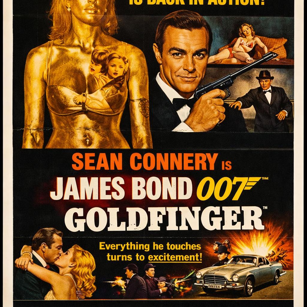 A Goldfinger 1964 U.S. 3-sheet poster could reach a $1 million v Blank Meme Template
