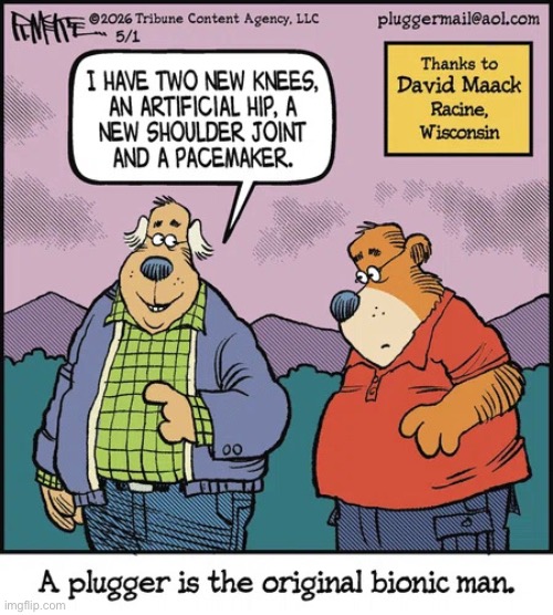 Pluggers | image tagged in comics,pluggers,body parts,replacements,original,bionic man | made w/ Imgflip meme maker