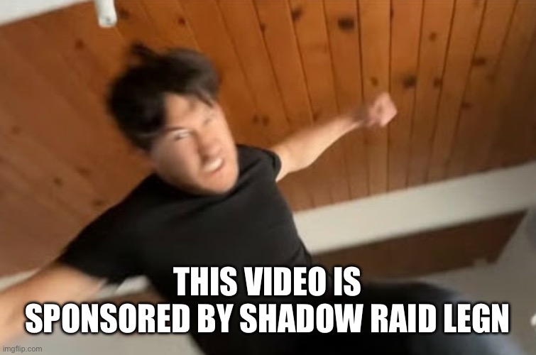 Markiplier Punch | This video is sponsored by shadow raid Legn | image tagged in markiplier punch | made w/ Imgflip meme maker
