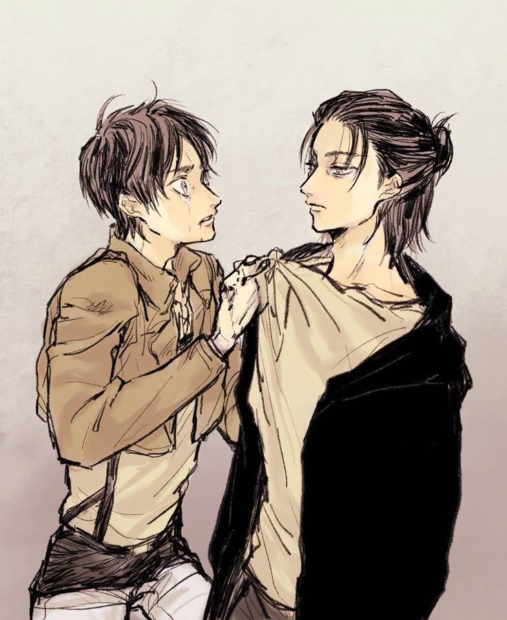 Old Eren and Young Eren Blank Meme Template