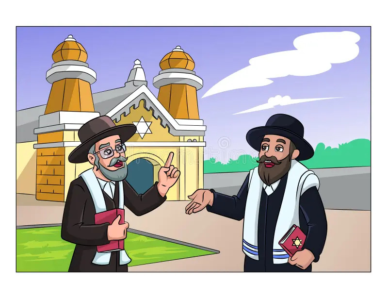 Rabbi vs Christian Blank Meme Template