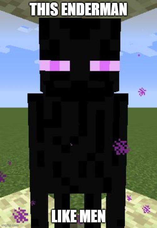 Enderman | this enderman; like men | image tagged in enderman | made w/ Imgflip meme maker