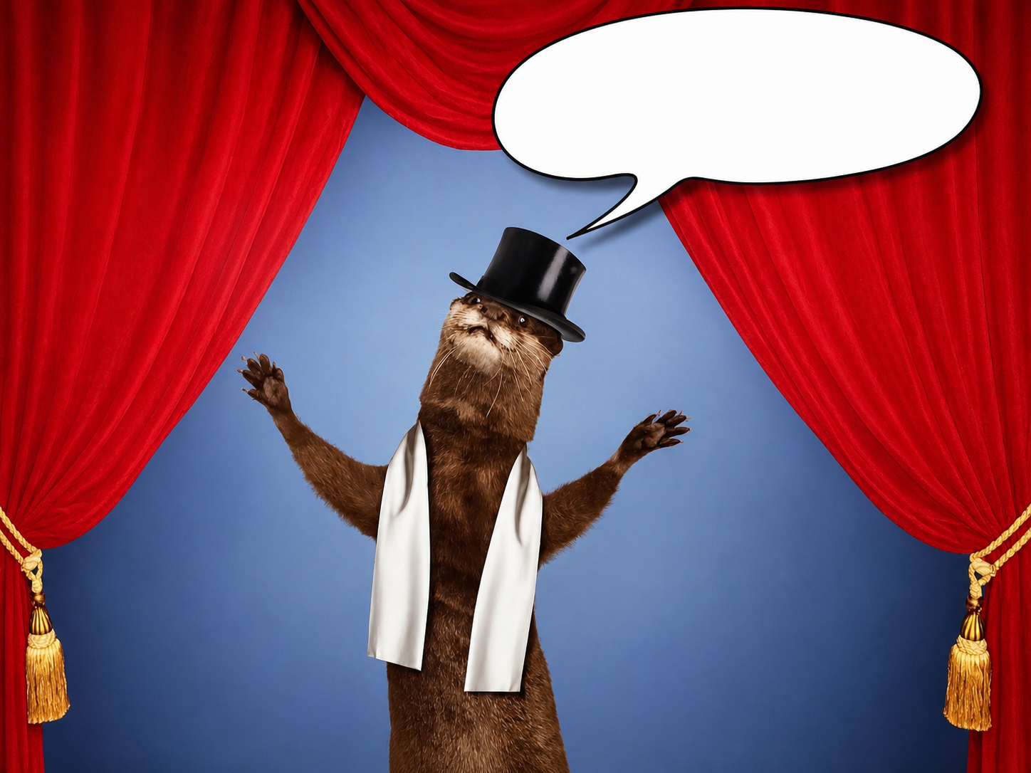 High Quality Overdramatic Showman Otter Blank Meme Template