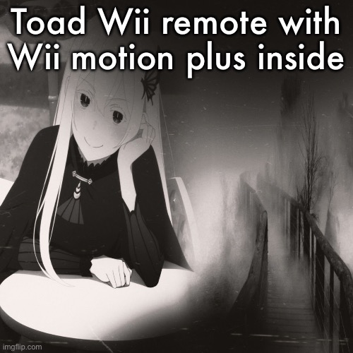 Echidna from Minecraft | Toad Wii remote with Wii motion plus inside | image tagged in echidna from minecraft | made w/ Imgflip meme maker