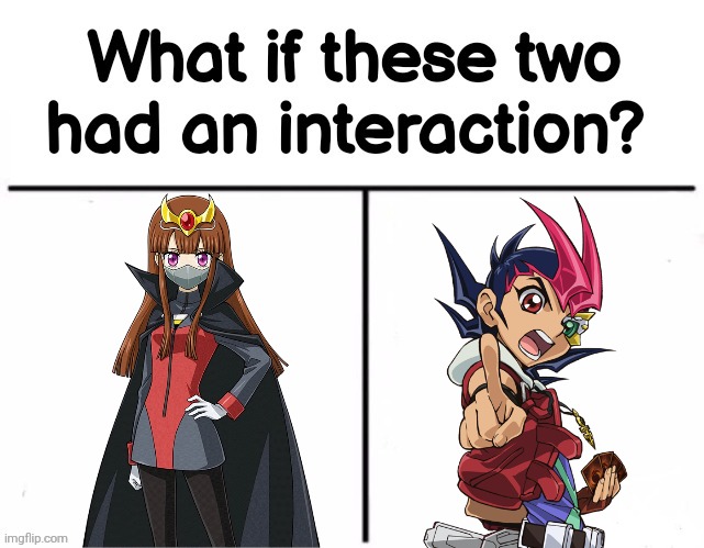 If would be funny to see their reaction seeing each other has their own Utopia. | image tagged in what if these two had an interaction,yugioh | made w/ Imgflip meme maker