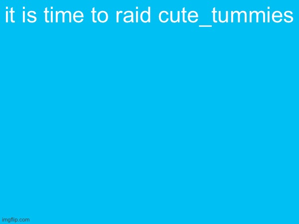 it is time to raid cute_tummies | made w/ Imgflip meme maker