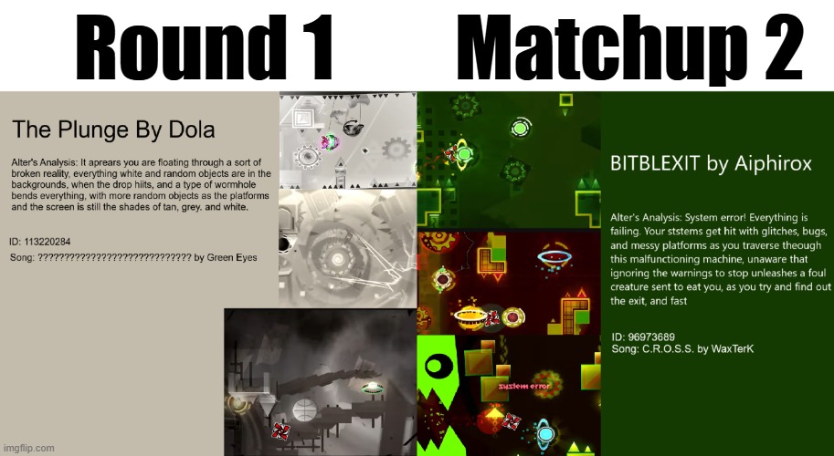 (HOW DID MOOLIGHT WIN SMH DX) Round 2: Reality Breaking vs. Systems Failing | Round 1; Matchup 2 | made w/ Imgflip meme maker