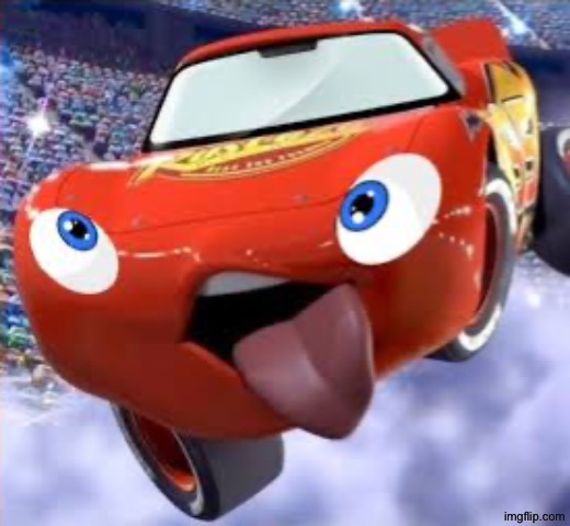 Grotesque McQueen | image tagged in lightning mcqueen,ugly,pixar,cars | made w/ Imgflip meme maker