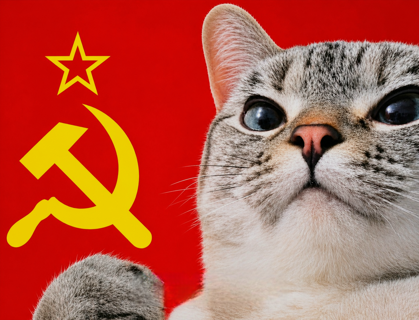 communist cat Blank Meme Template