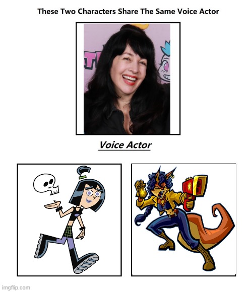 Grey DeLisle | image tagged in same voice actor,grey delisle,danny phantom,sly cooper,nickelodeon,playstation | made w/ Imgflip meme maker