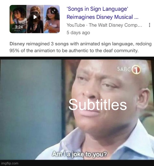 Subtitles | image tagged in am i a joke to you | made w/ Imgflip meme maker