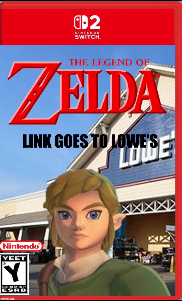 The new Zelda game isn't what I was expecting | image tagged in new game png,fake switch game | made w/ Imgflip meme maker