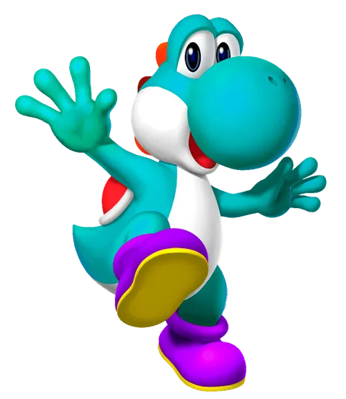 High Quality Turquoise Yoshi Blank Meme Template