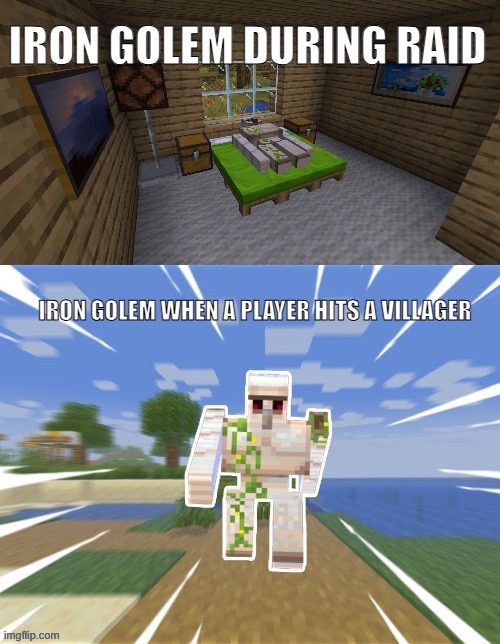 image tagged in minecraft,villager,raid | made w/ Imgflip meme maker