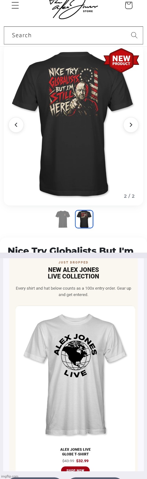 Infowars back..sort of merch fights back Store servers still up | image tagged in aj | made w/ Imgflip meme maker