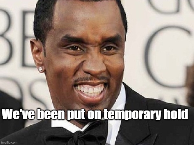 We've been put on temporary hold | made w/ Imgflip meme maker