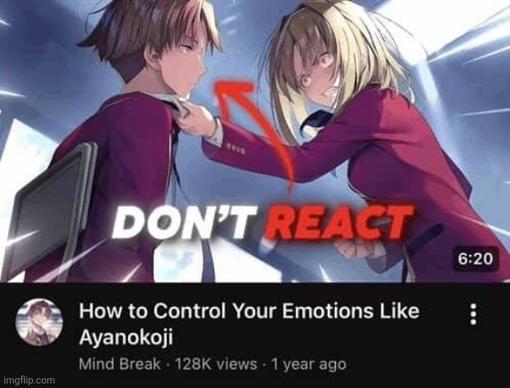 Dont react | image tagged in dont react | made w/ Imgflip meme maker