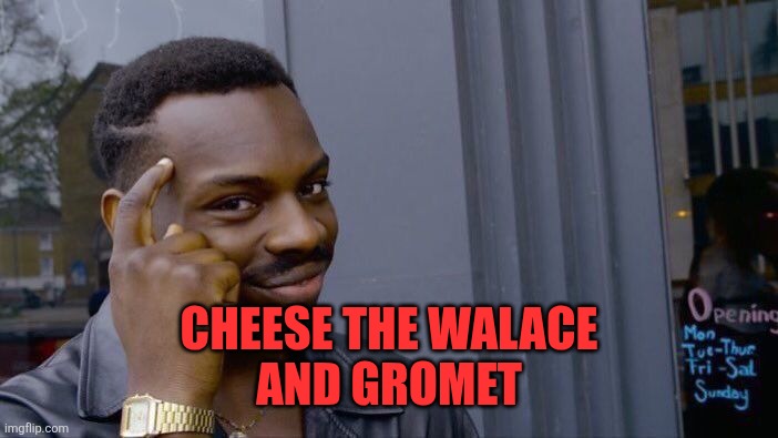 Roll Safe Think About It Meme | Cheese the walace
And gromet | image tagged in memes,roll safe think about it | made w/ Imgflip meme maker