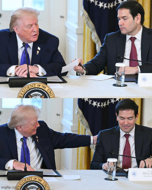High Quality Trump and Rubio Blank Meme Template