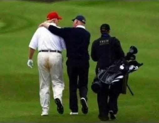 Donald Trump poops himself golfing Blank Meme Template