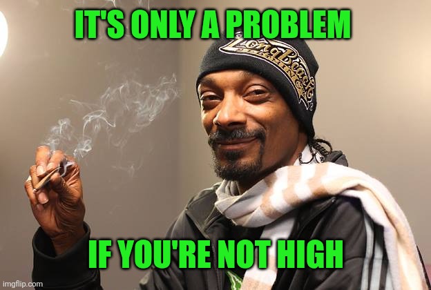 Snoop Dogg | It's only a problem If you're not high | image tagged in snoop dogg | made w/ Imgflip meme maker