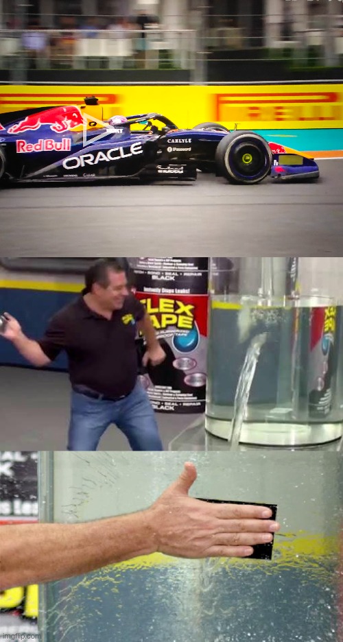 RB22 Frontwing ducttaped | image tagged in flex tape,rb22,f1 | made w/ Imgflip meme maker