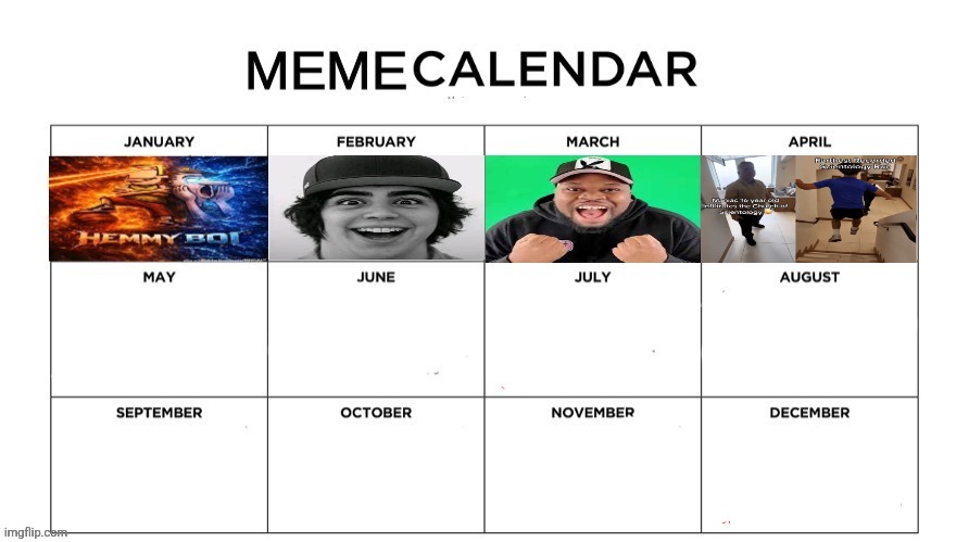 April 2026: Scientology Speedrun | image tagged in meme calendar | made w/ Imgflip meme maker