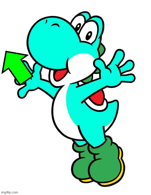 I just upvoted | image tagged in yoshi | made w/ Imgflip meme maker