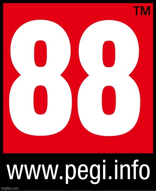 PEGI 88 Rating | image tagged in age,ratings,88,video game,rating,computer games | made w/ Imgflip meme maker