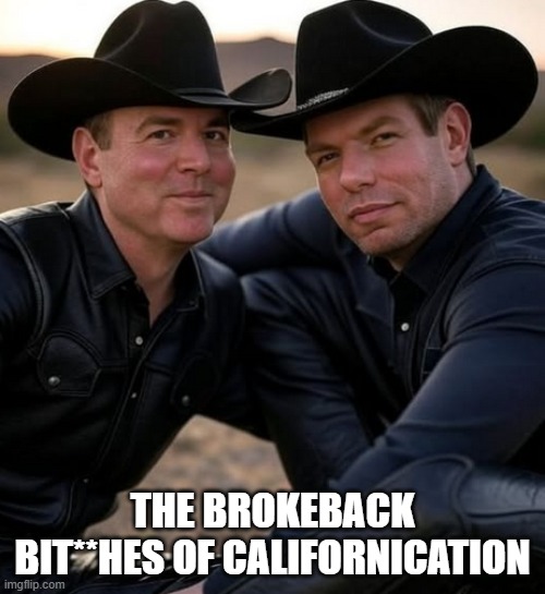 Brokeback Californication. | The Brokeback Bit**hes of Californication | image tagged in brokeback californication | made w/ Imgflip meme maker