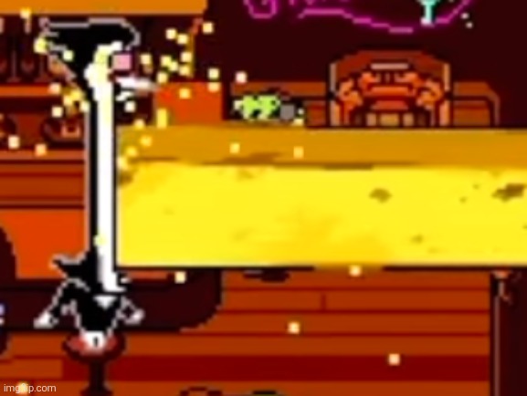 spamton eats the yellow bar of doom | image tagged in spamton eats a yellow bar | made w/ Imgflip meme maker