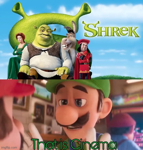 Luigi Calls Shrek (2001) Cinema | image tagged in shrek,dreamworks,super mario,deviantart,memes | made w/ Imgflip meme maker