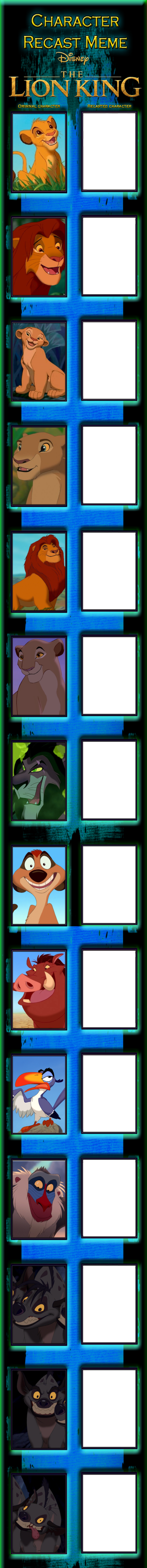 The Lion King Recast Meme Blank Meme Template
