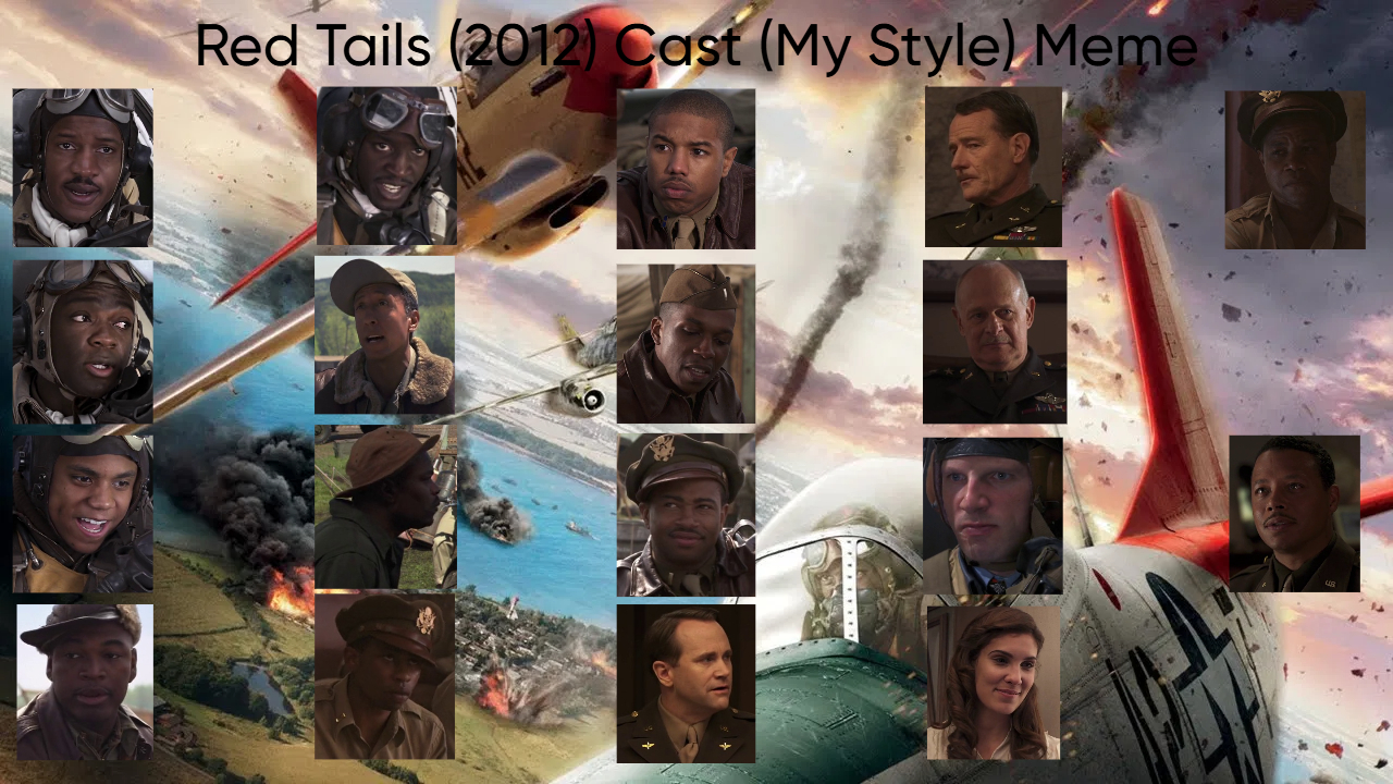 Red Tails (2012) Cast (My Style) Blank Meme Template